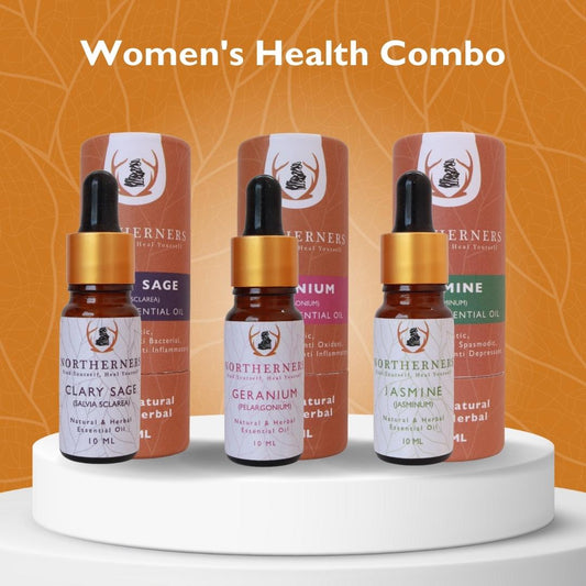 Clary Sage, Geranium, Jasmine, Essential Oil