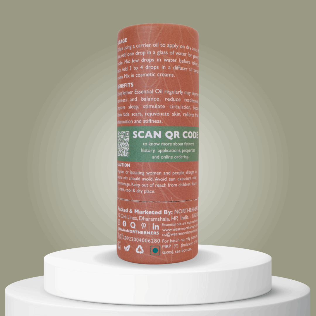 Northerners Vetiver Essential Oil, Natural Essential Oil, Herbal Essential Oil, Northerners