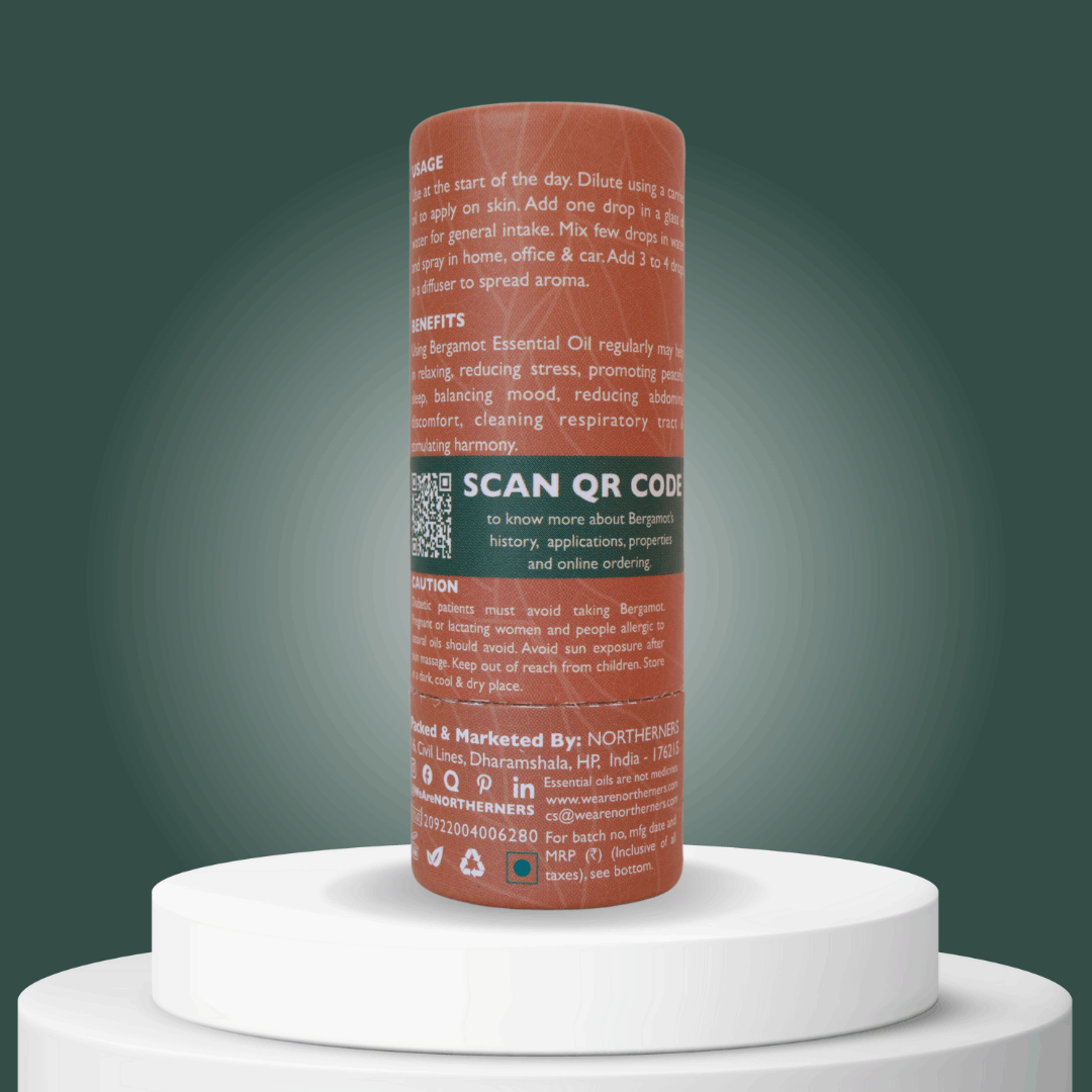 Northerners Bergamot Essential Oil, Natural Essential Oil, Herbal Essential Oil, Northerners, North oil